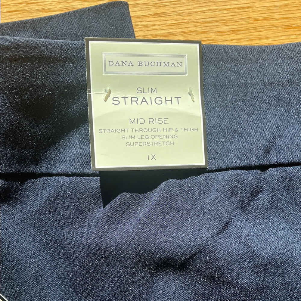 Dana Buchman Navy Straight Leg Pants - Picture 2 of 7